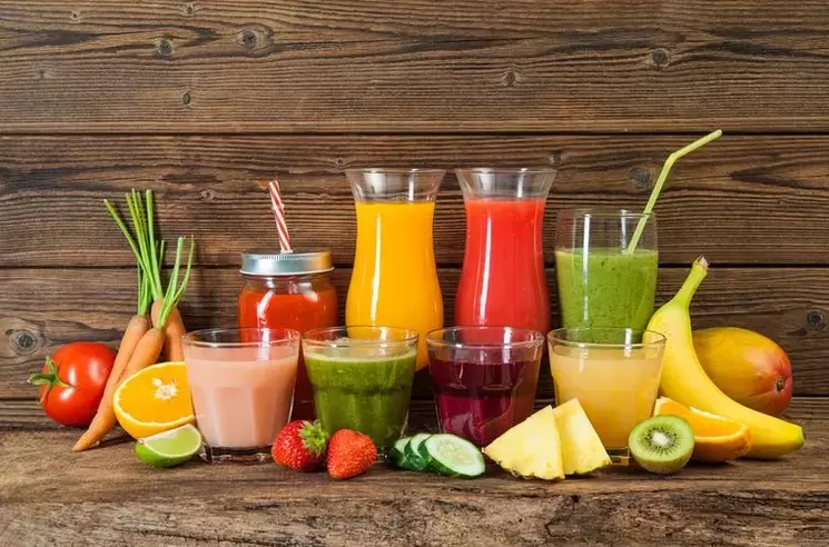 jus de fruits et de légumes pour un régime de boissons